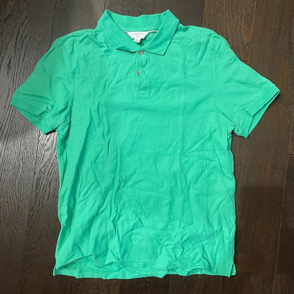 Calvin Klein Green Polo Medium